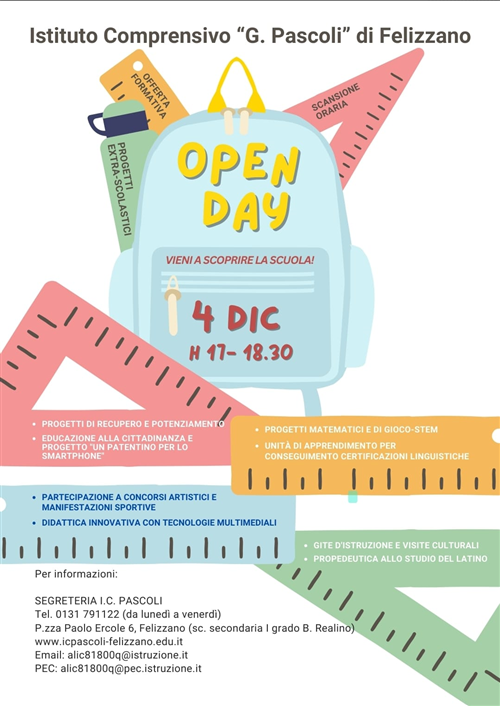 Open Day Scuola 4 dicembre 2025