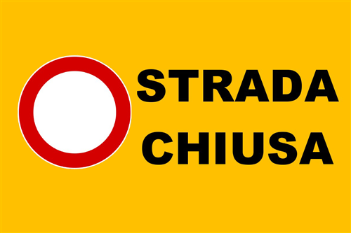 Strada chiusa per il cimitero